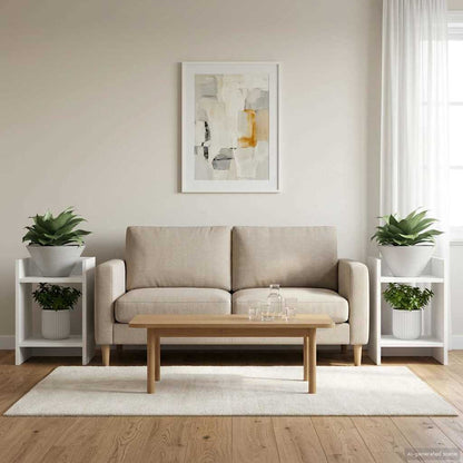 vidaXL Plant Stand 2 pcs White 30 x 30 x 40 cm Engineered Wood