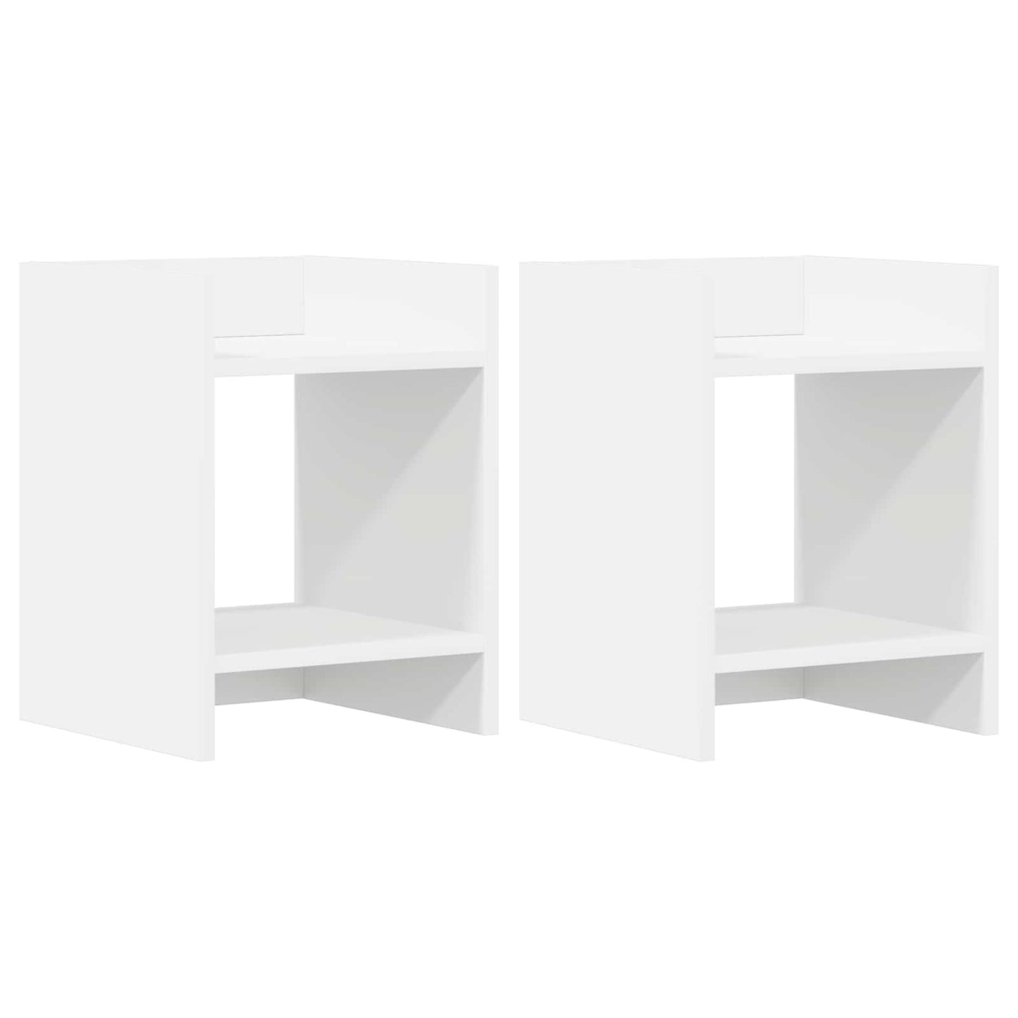 vidaXL Plant Stand 2 pcs White 30 x 30 x 40 cm Engineered Wood