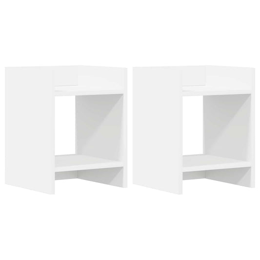 vidaXL Plant Stand 2 pcs White 30 x 30 x 40 cm Engineered Wood