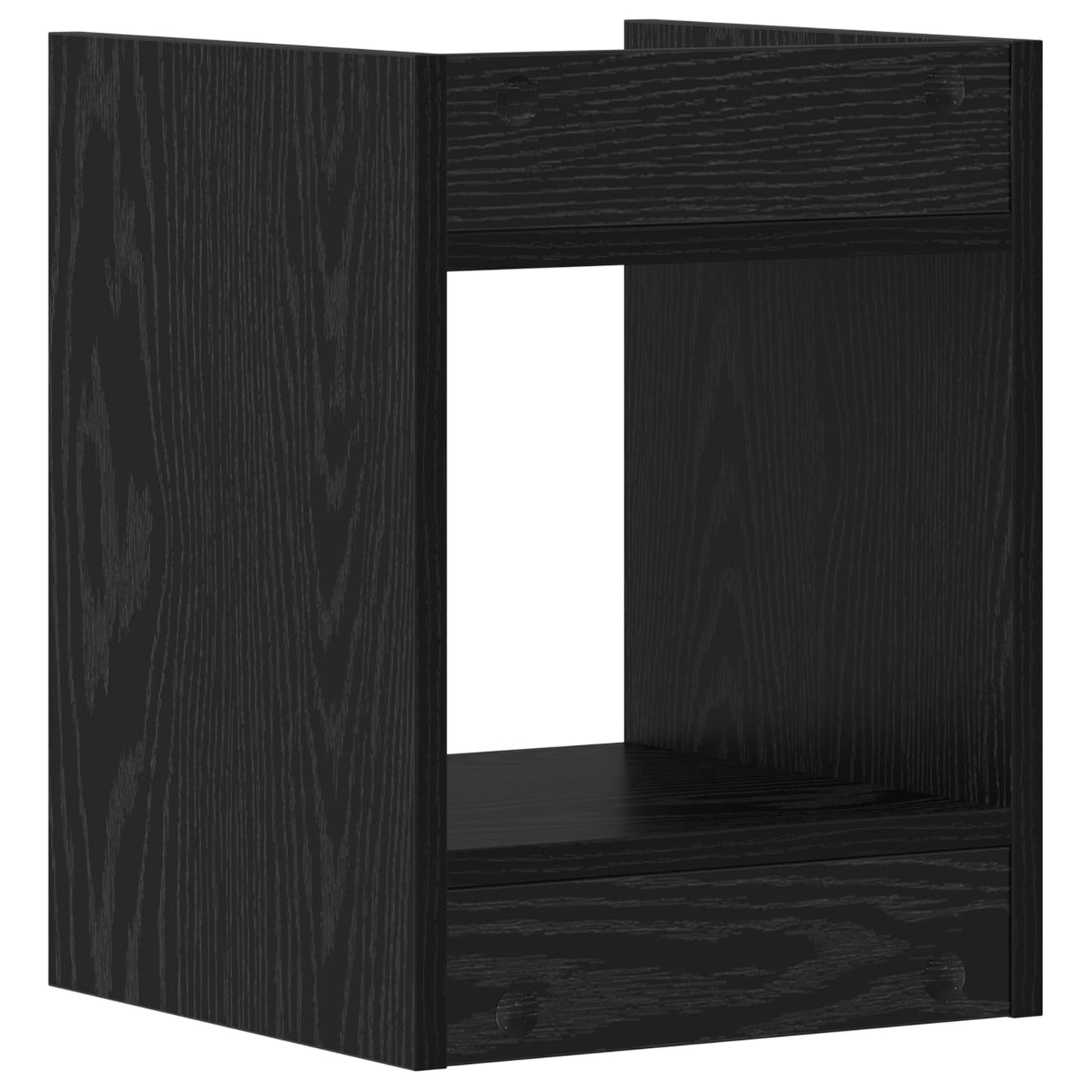 vidaXL Plant Stand Black Oak 30 x 30 x 40 cm Engineered Wood
