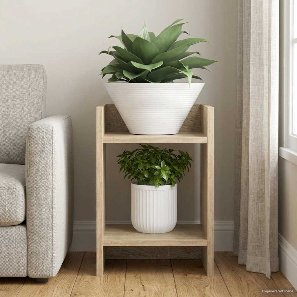 vidaXL Plant Stand Sonoma Oak 30 x 30 x 40 cm Engineered Wood