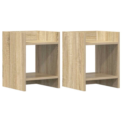 vidaXL Plant Stand 2 pcs Sonoma Oak 30 x 30 x 40 cm Engineered Wood