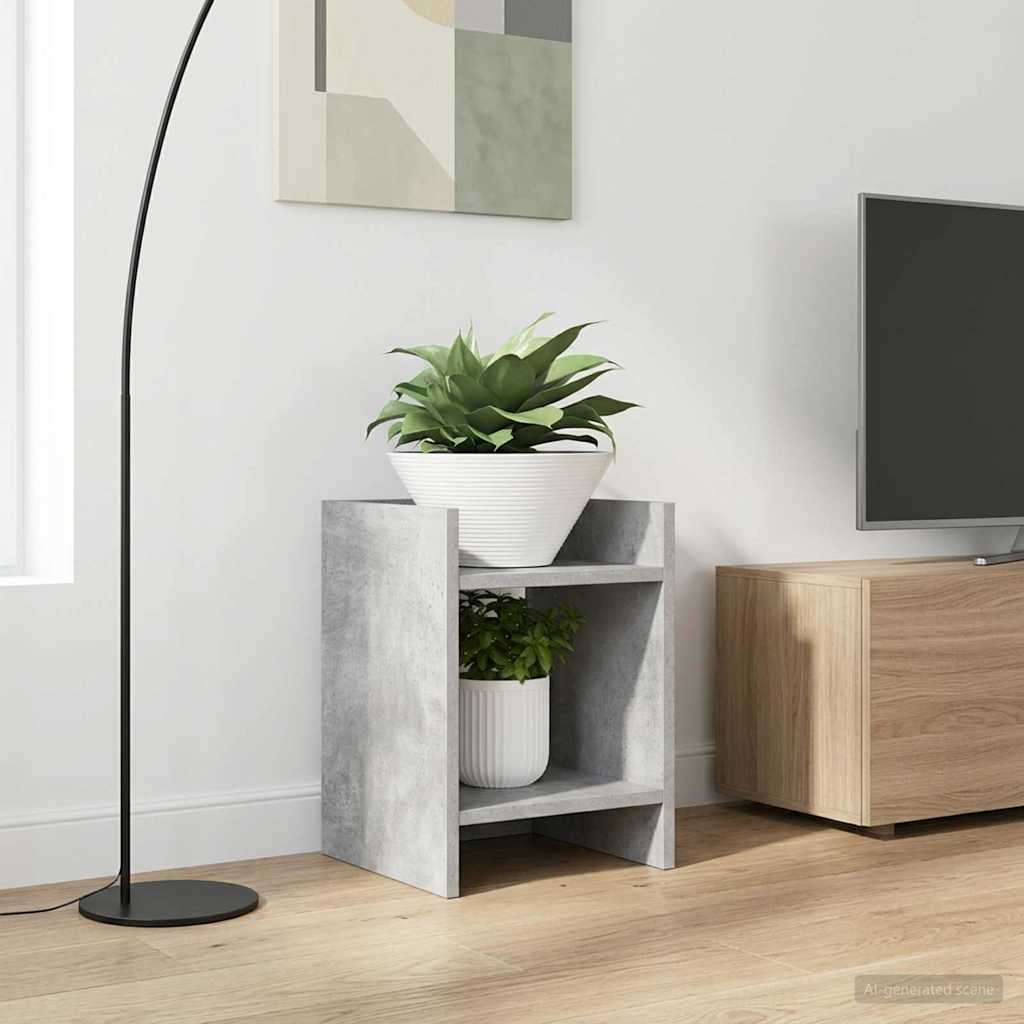 vidaXL Plant Stand Concrete Grey 30 x 30 x 40 cm Engineered Wood