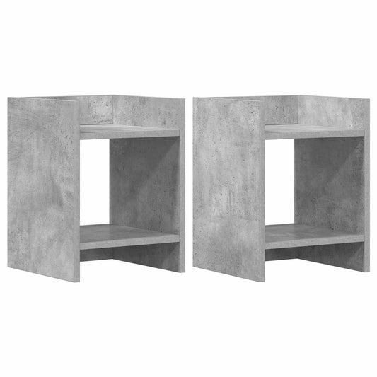 vidaXL Plant Stand 2 pcs Concrete Grey 30 x 30 x 40 cm Engineered Wood