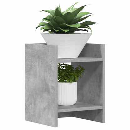 vidaXL Plant Stand 2 pcs Concrete Grey 30 x 30 x 40 cm Engineered Wood