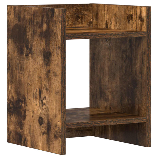 vidaXL Plant Stand Smoked Oak 30 x 30 x 40 cm Engineered Wood