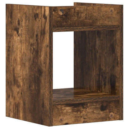 vidaXL Plant Stand Smoked Oak 30 x 30 x 40 cm Engineered Wood