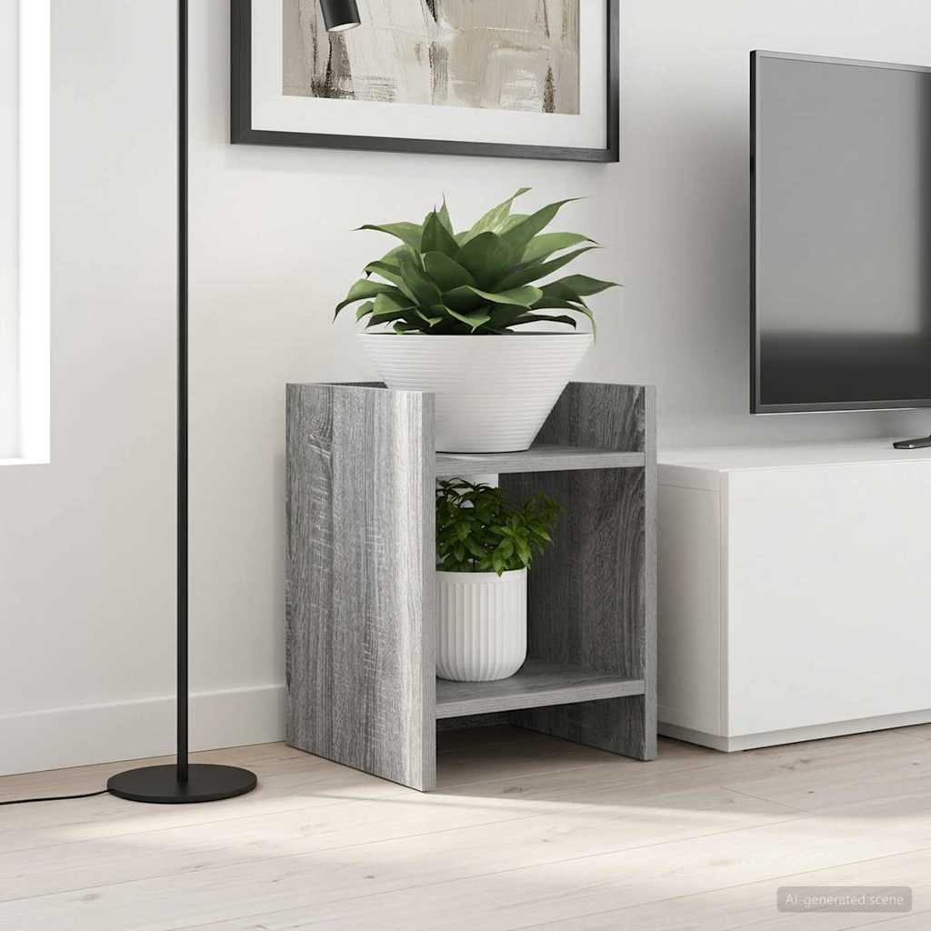 vidaXL Plant Stand Grey Sonoma 30 x 30 x 40 cm Engineered Wood