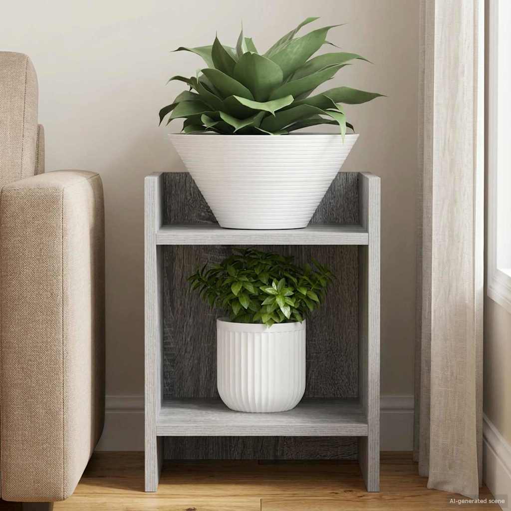 vidaXL Plant Stand Grey Sonoma 30 x 30 x 40 cm Engineered Wood