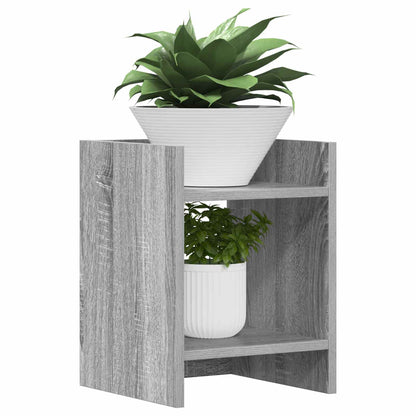 vidaXL Plant Stand 2 pcs Grey Sonoma 30 x 30 x 40 cm Engineered Wood