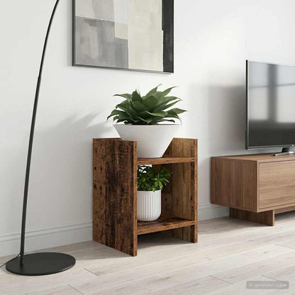 vidaXL Plant Stand Old Wood 30 x 30 x 40 cm Engineered Wood