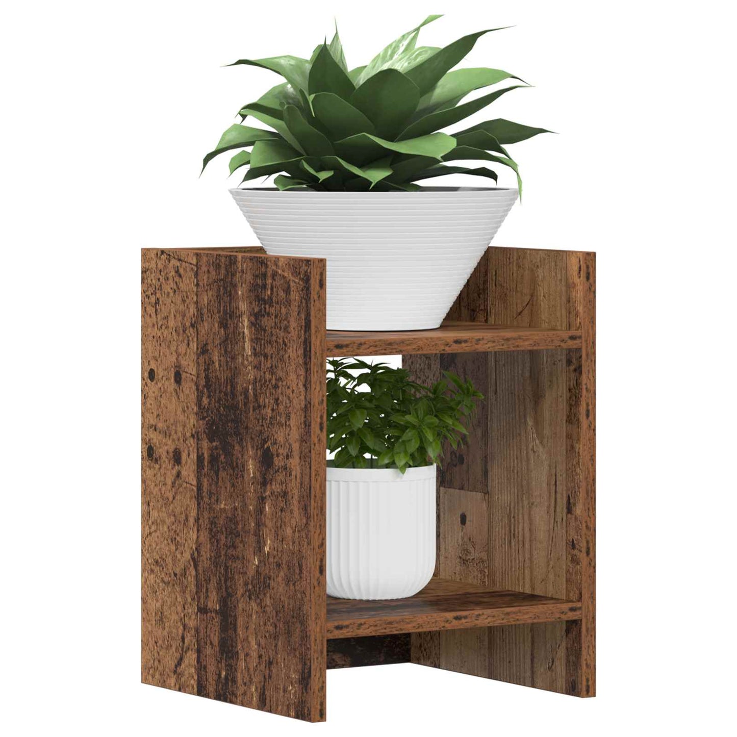 vidaXL Plant Stand Old Wood 30 x 30 x 40 cm Engineered Wood