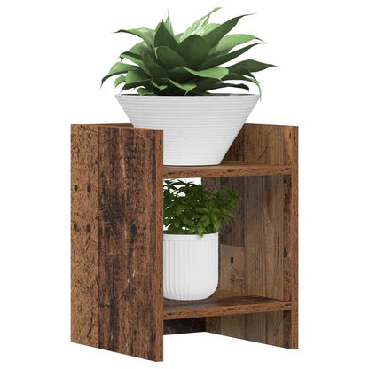 vidaXL Plant Stand Old Wood 30 x 30 x 40 cm Engineered Wood
