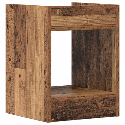 vidaXL Plant Stand 2 pcs Old Wood 30 x 30 x 40 cm Engineered Wood