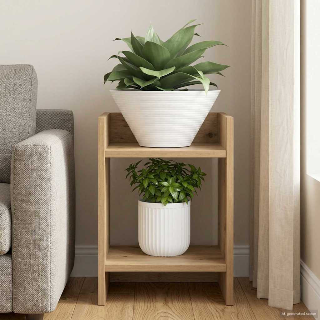 vidaXL Plant Stand Artisan Oak 30 x 30 x 40 cm Engineered Wood