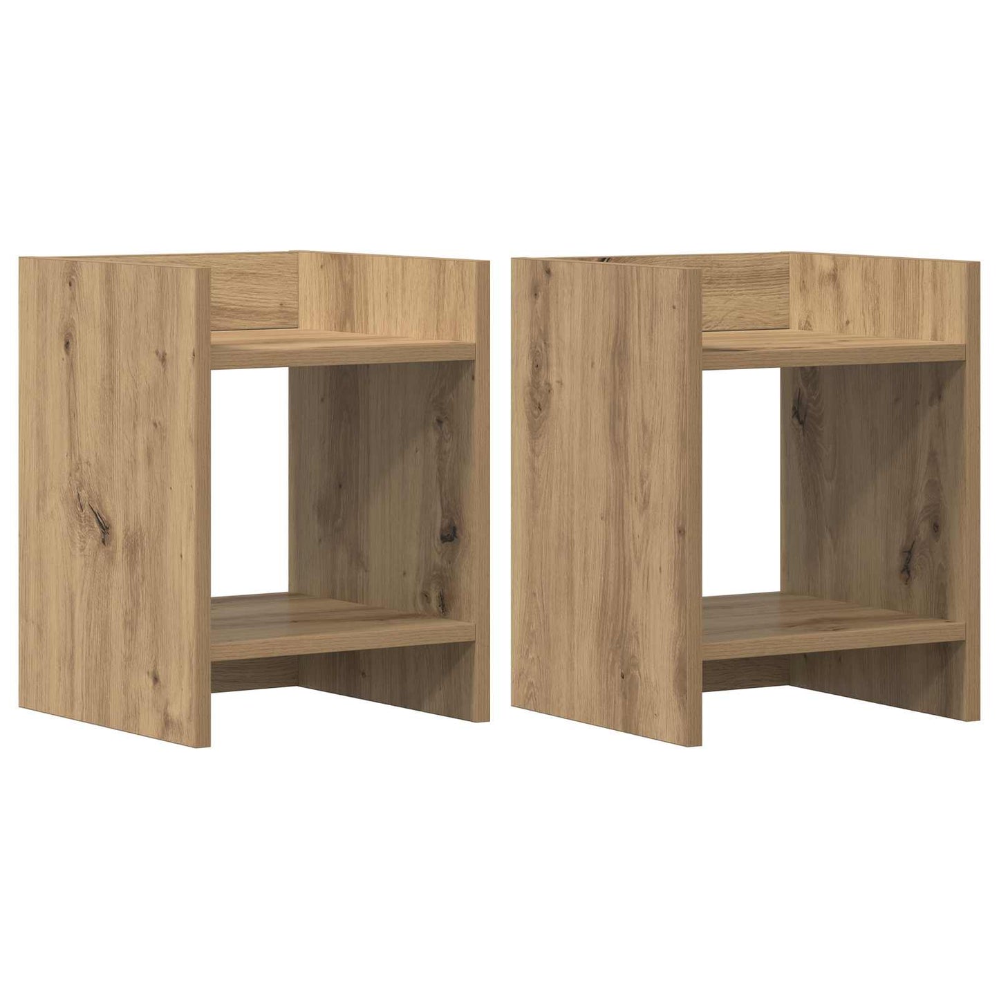 vidaXL Plant Stand 2 pcs Artisan Oak 30 x 30 x 40 cm Engineered Wood