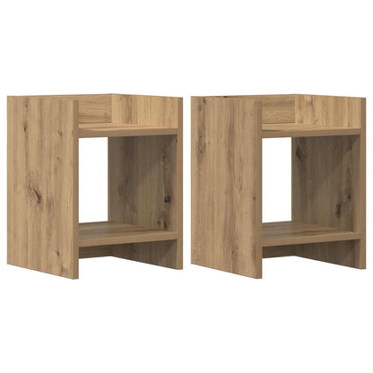 vidaXL Plant Stand 2 pcs Artisan Oak 30 x 30 x 40 cm Engineered Wood