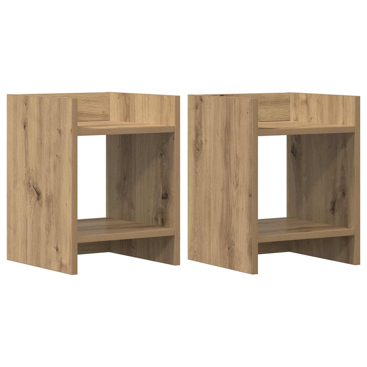 vidaXL Plant Stand 2 pcs Artisan Oak 30 x 30 x 40 cm Engineered Wood