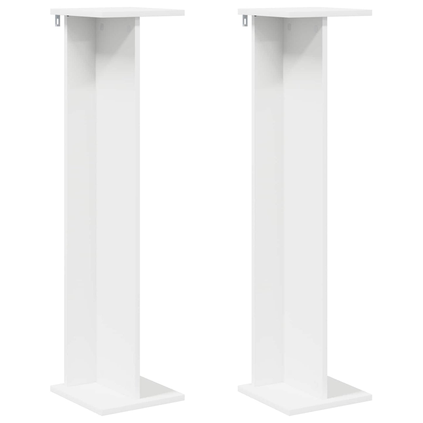 vidaXL Plant Stand 2 pcs White 25 x 25.5 x 100.5 cm Engineered Wood
