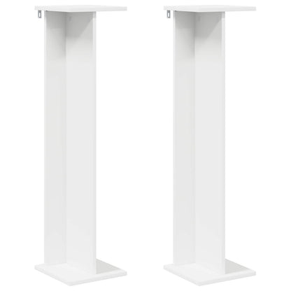 vidaXL Plant Stand 2 pcs White 25 x 25.5 x 100.5 cm Engineered Wood