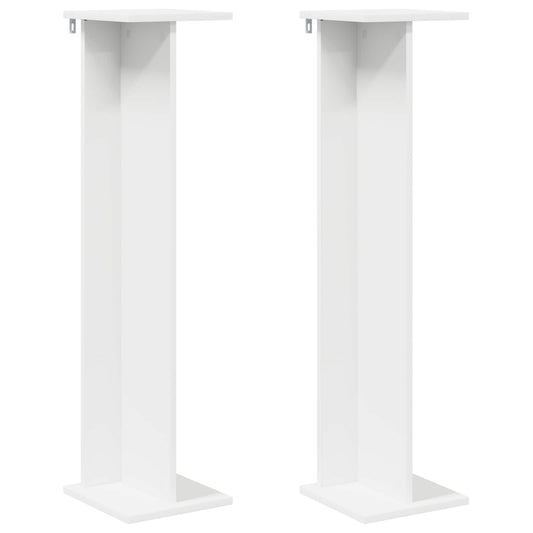 vidaXL Plant Stand 2 pcs White 25 x 25.5 x 100.5 cm Engineered Wood