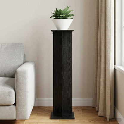 vidaXL Plant Stand Black Oak 25 x 25.5 x 100.5 cm Engineered Wood