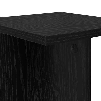vidaXL Plant Stand 2 pcs Black Oak 25 x 25.5 x 100.5 cm