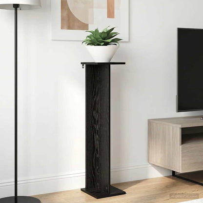 vidaXL Plant Stand 2 pcs Black Oak 25 x 25.5 x 100.5 cm