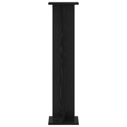 vidaXL Plant Stand 2 pcs Black Oak 25 x 25.5 x 100.5 cm