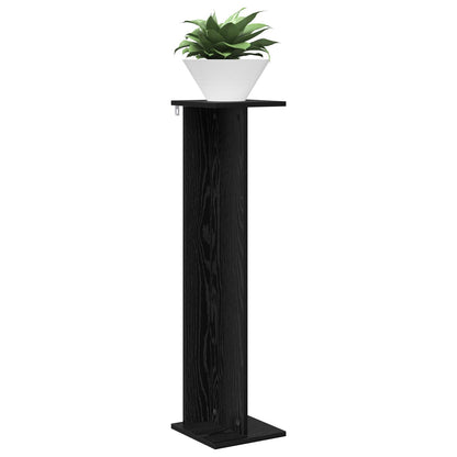 vidaXL Plant Stand 2 pcs Black Oak 25 x 25.5 x 100.5 cm