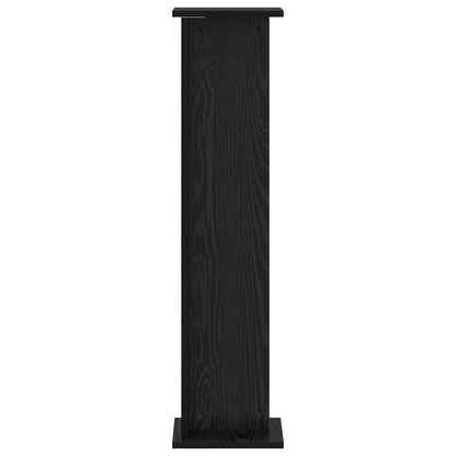 vidaXL Plant Stand 2 pcs Black Oak 25 x 25.5 x 100.5 cm