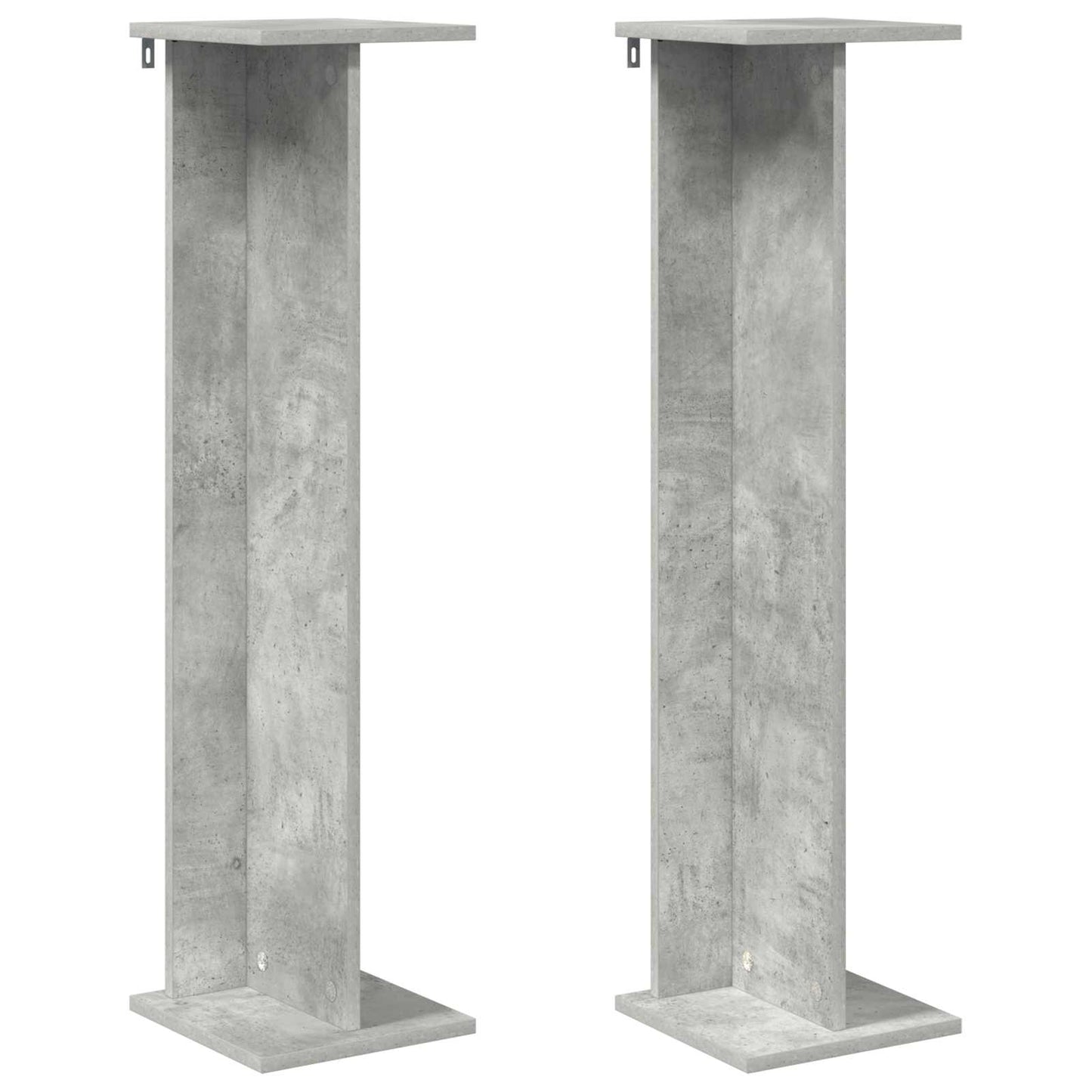 vidaXL Plant Stand 2 pcs Concrete Grey 25 x 25.5 x 100.5 cm