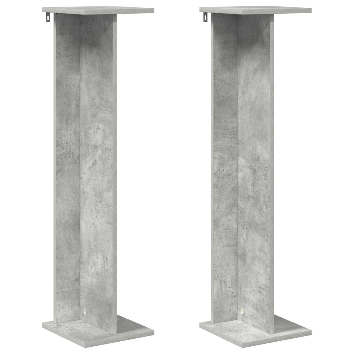 vidaXL Plant Stand 2 pcs Concrete Grey 25 x 25.5 x 100.5 cm