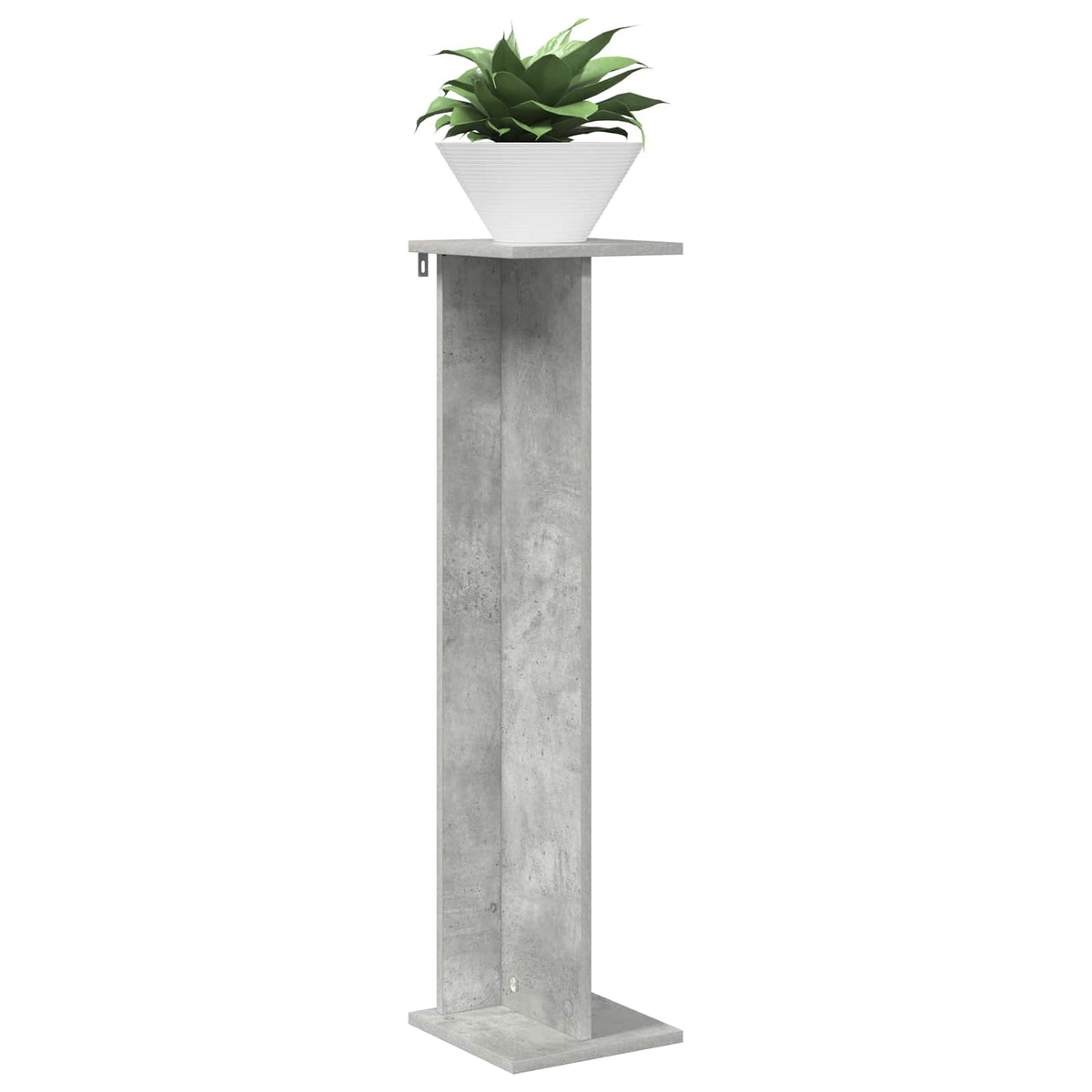 vidaXL Plant Stand 2 pcs Concrete Grey 25 x 25.5 x 100.5 cm