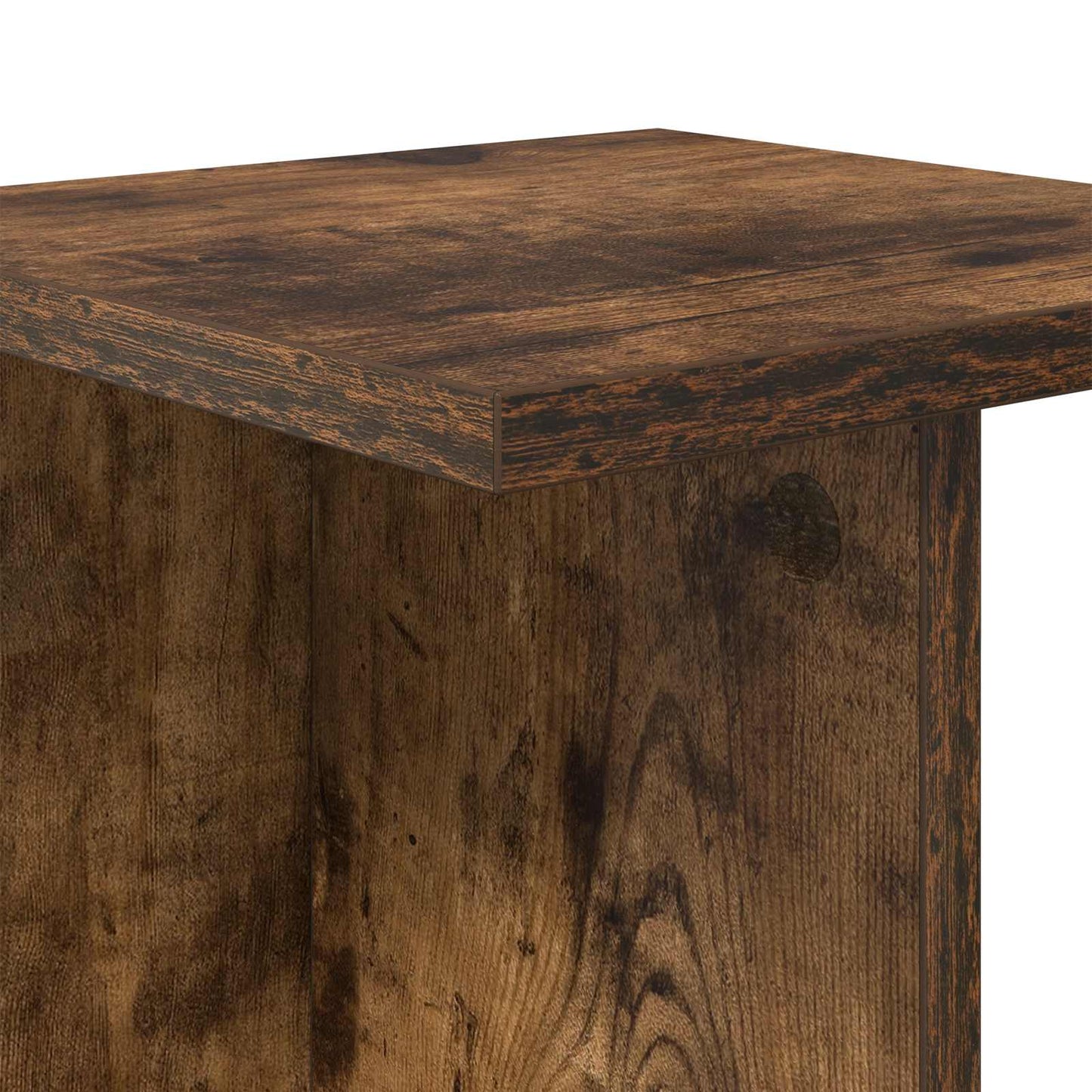 vidaXL Plant Stand Smoked Oak 25 x 25.5 x 100.5 cm Engineered Wood