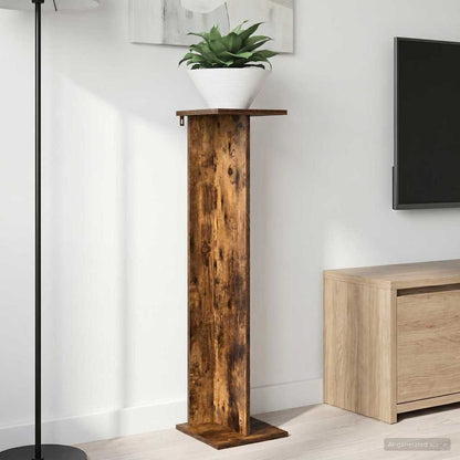 vidaXL Plant Stand 2 pcs Smoked Oak 25 x 25.5 x 100.5 cm