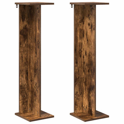 vidaXL Plant Stand 2 pcs Smoked Oak 25 x 25.5 x 100.5 cm