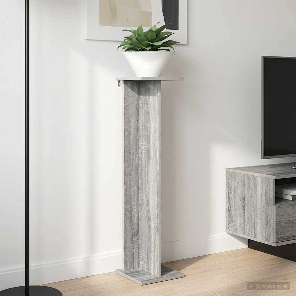 vidaXL Plant Stand 2 pcs Grey Sonoma 25 x 25.5 x 100.5 cm