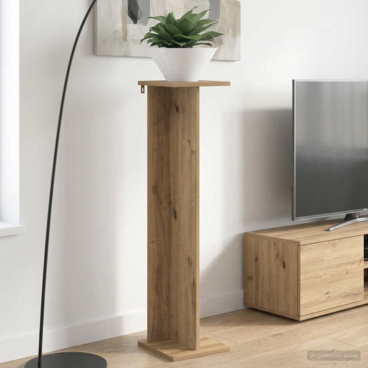 vidaXL Plant Stand Artisan Oak 25 x 25.5 x 100.5 cm Engineered Wood
