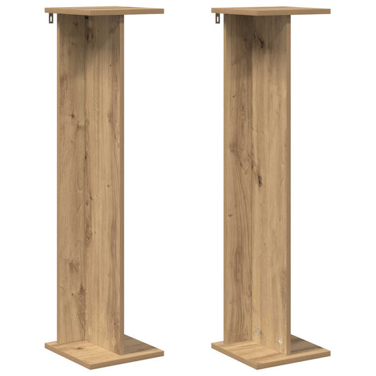 vidaXL Plant Stand 2 pcs Artisan Oak 25 x 25.5 x 100.5 cm