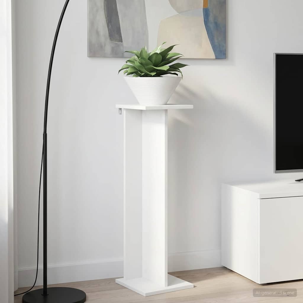vidaXL Plant Stand White 25 x 25.5 x 80.5 cm Engineered Wood