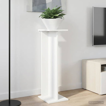 vidaXL Plant Stand 2 pcs White 25 x 25.5 x 80.5 cm Engineered Wood