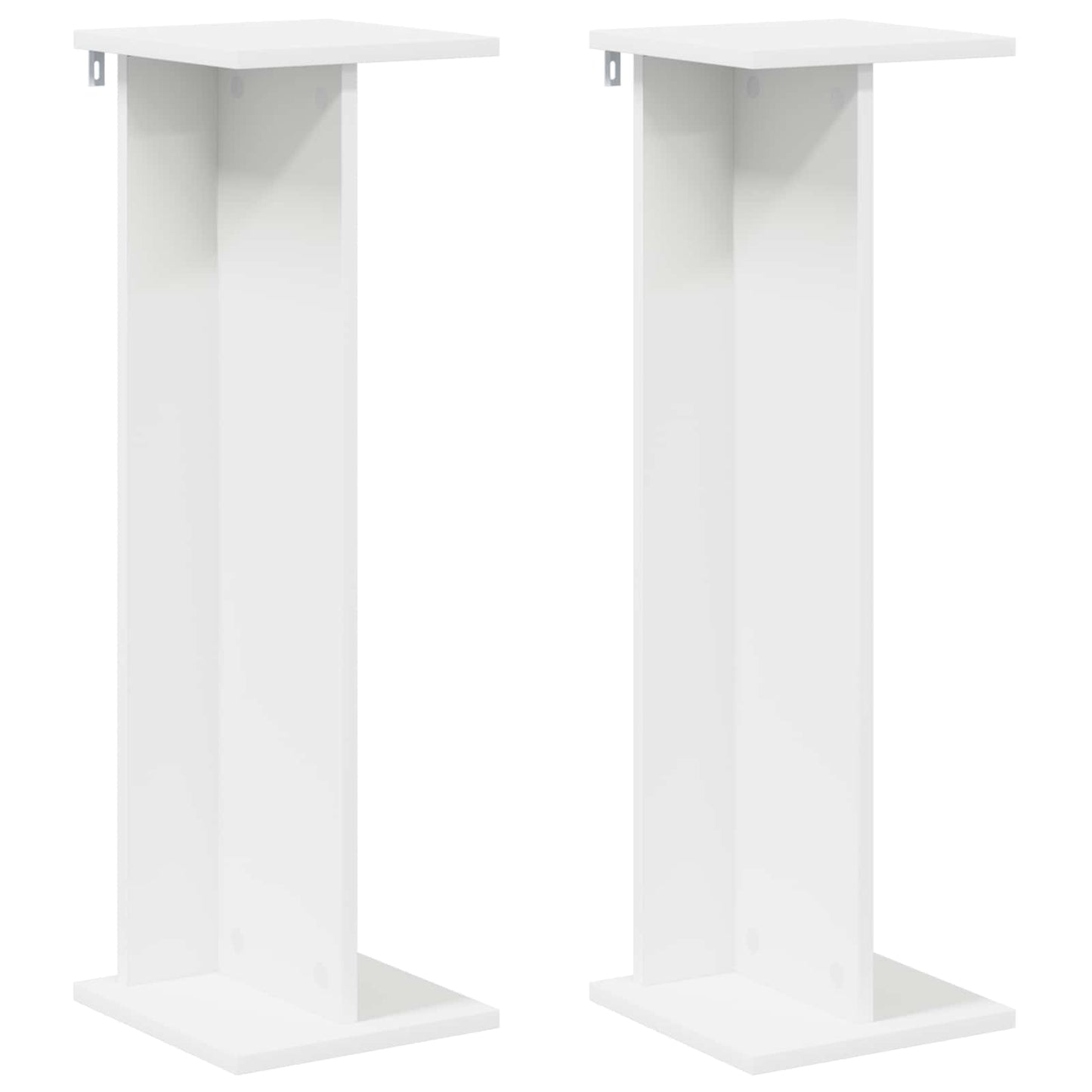 vidaXL Plant Stand 2 pcs White 25 x 25.5 x 80.5 cm Engineered Wood