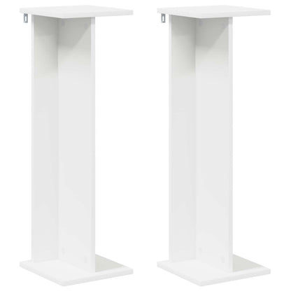 vidaXL Plant Stand 2 pcs White 25 x 25.5 x 80.5 cm Engineered Wood