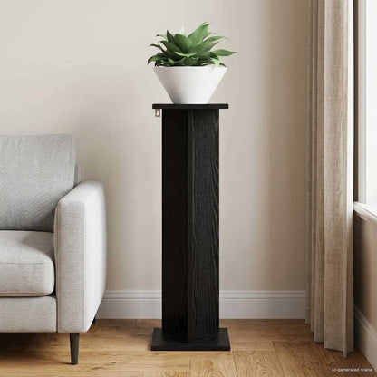 vidaXL Plant Stand Black Oak 25 x 25.5 x 80.5 cm Engineered Wood
