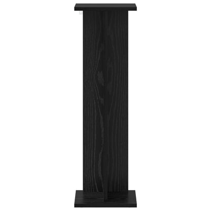 vidaXL Plant Stand Black Oak 25 x 25.5 x 80.5 cm Engineered Wood