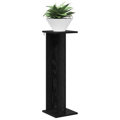 vidaXL Plant Stand Black Oak 25 x 25.5 x 80.5 cm Engineered Wood