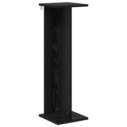 vidaXL Plant Stand 2 pcs Black Oak 25 x 25.5 x 80.5 cm Engineered Wood