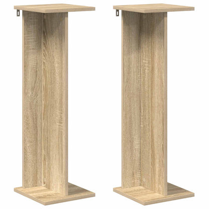 vidaXL Plant Stand 2 pcs Sonoma Oak 25 x 25.5 x 80.5 cm
