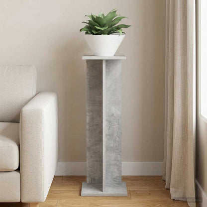 vidaXL Plant Stand Concrete Grey 25 x 25.5 x 80.5 cm Engineered Wood